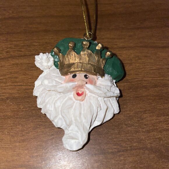 Lot 2 Christmas Mini Ornament Santa Claus & Snowman Plastic Holiday Tree Décor - Picture 2 of 9